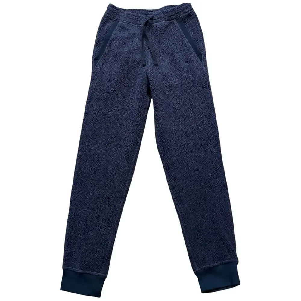 Patagonia Shearling Nena Joggers Fuzzy Sweatpants Blue Women’s XXS 24x29” NWOT